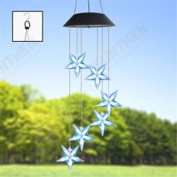 Solor Powered Star Wind Chime Light Outdoor Garden Waterproof Hanging Lamp Decor Solor Powered Star Wind Chime Light Outdoor Garden Waterproof Hanging Lamp Decor