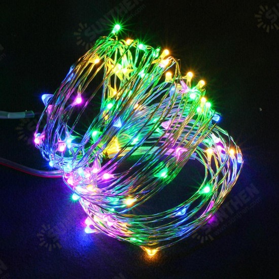 Waterproof 10M 100LED Colorful Warm White Pure White Fairy String Light for Outdoor Christmas DC3.3V