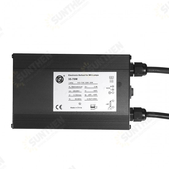 Wide Voltage Electronic Dimmable Ballast for 70W Reptile UVB Lamp 35/50/70W Dimmable