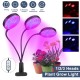 1/2/3 Head Plant Grow Light Head LED Lamp Hydroponics Greenhouse Garden 360° Flexible Indoor Dimmable