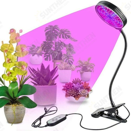 1/2/3 Head Plant Grow Light Head LED Lamp Hydroponics Greenhouse Garden 360° Flexible Indoor Dimmable