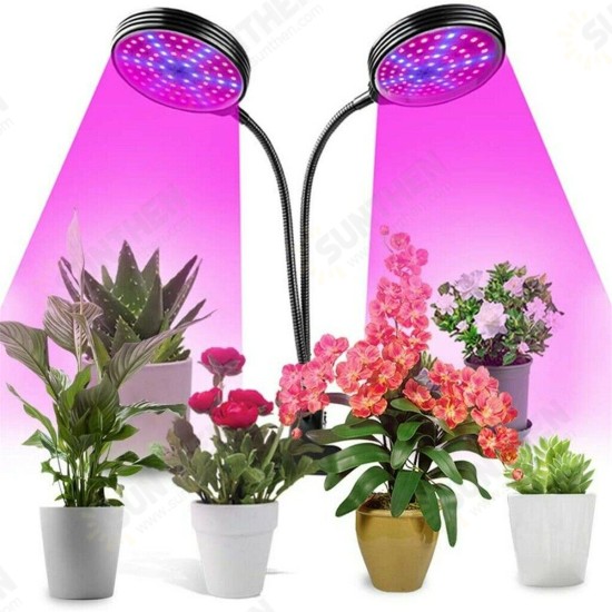 1/2/3 Head Plant Grow Light Head LED Lamp Hydroponics Greenhouse Garden 360° Flexible Indoor Dimmable