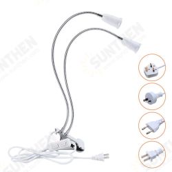 20CM Tube Dual Head Clip Lamp Holder Bulb Adapter with Switch for E27 LED Grow Light 20CM Tube Dual Head Clip Lamp Holder Bulb Adapter with Switch for E27 LED Grow Light