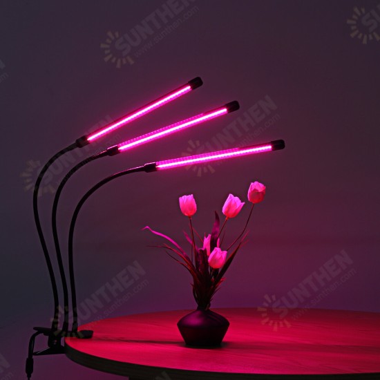 3-Head 108LED 54W Plant Growing Lamp Flower Grow Light Hydroponics Full Spectrum