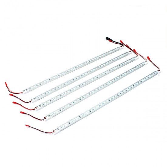 5PCS 50CM SMD5050 Non-waterproof 5:1 LED Strip Light + 5A Power Adapter for Grow Plant Garden DC12V