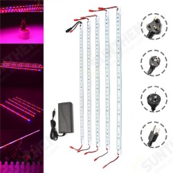 DC12V 5PCS 50CM Waterproof SMD5050 Red:Blue 5:1 36LED Strip Plant Garden Grow Light+5A Power Adapter DC12V 5PCS 50CM Waterproof SMD5050 Red:Blue 5:1 36LED Strip Plant Garden Grow Light+5A Power Adapter
