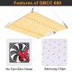 QBCC600 PRO IR+UV Quiet Fanless Full Spectrum LED Grow Light High PPFD for 2x3FT Tent for Seedling Veg and Blooming