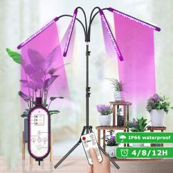 Remote Control 4 Heads LED Grow Light Plant Growing Lamp Lights with Tripod for Indoor Plants Remote Control 4 Heads LED Grow Light Plant Growing Lamp Lights with Tripod for Indoor Plants