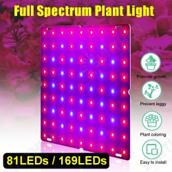 Ultra Thin 81/169LEDs Plant UV Grow Light Full Spectrum Veg Lamp For Indoor Hydroponic Plant Flower 110-240V Ultra Thin 81/169LEDs Plant UV Grow Light Full Spectrum Veg Lamp For Indoor Hydroponic Plant Flower 110-240V