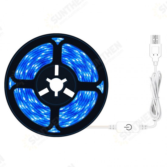 0.5/2/3M IP65 Waterproof LED Grow Light Strip Plant Growing Lamp Touch Control Ice Blue Light