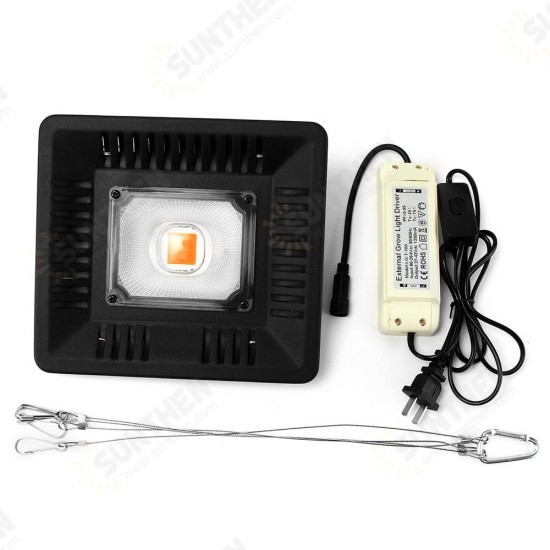 100W Full Spectrum COB LED Grow Flood Light Waterproof Plant Veg Flower Hydroponic Lamp AC90-264V