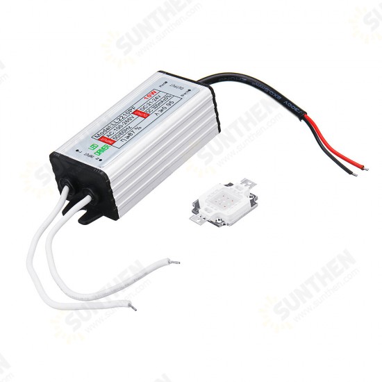 10W 2 Red : 1 Blue Grow Light DIY LED COB Chip with Driver for Indoor Plant Flower AC85-265V