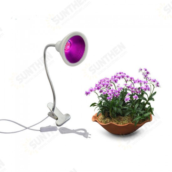 12W Garden Greenhouse Full Spectrum LED Grow Light Single-head Clamp Plants Growth Lamp Flexible Gooseneck Desk Light