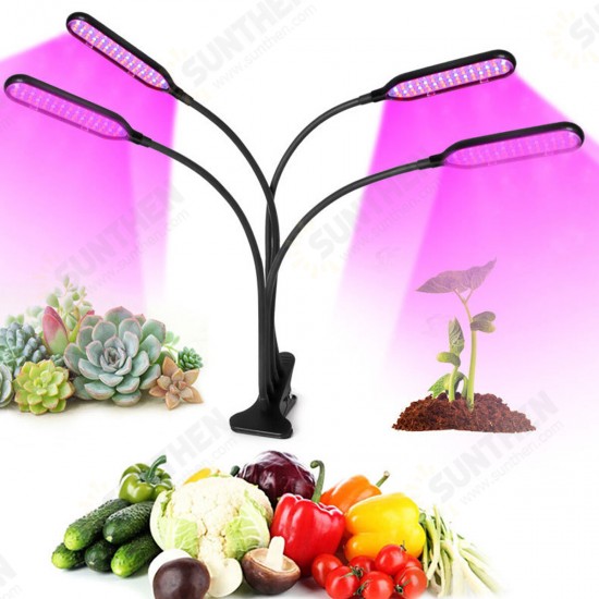 1/3/4 head LED Grow Light Full Spectrum Phyto Lamp USB Clip-on Grow Lamp for Plants Indoor Seedlings Flower Grow Tent Box Fitolamp