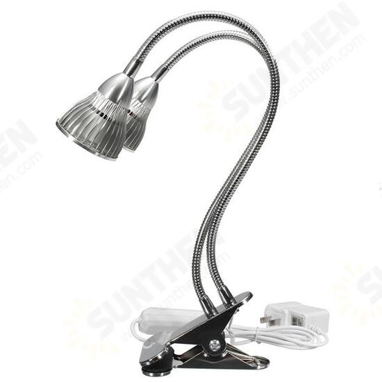 15W Flexible Clip-on Hydroponics Plant LED Dual Grow Light Full Spectrum Flower Lamp