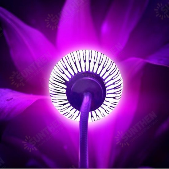 15W Full Spectrum 78 LED Clip Grow Light Flexible Desk Lamp for Indoor Plant Greenhouse AC100-240V