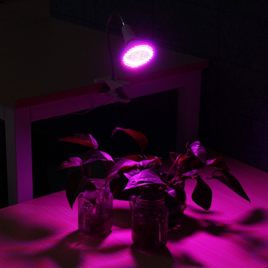 20W 200LED Plant Grow Light Flexible Flower Lamp Clip Holder with Switch for Greenhouse Indoor AC100-240V