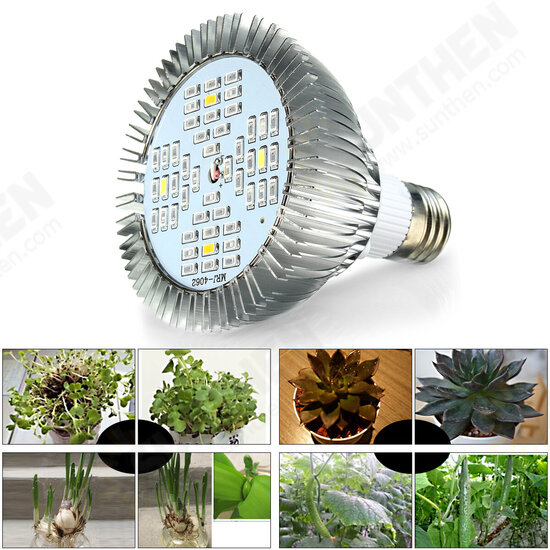 2PCS E27-5730 1000lumen 15W LED Growing Lamp Full Spectrum 48pcs LED Lamp Beads Plant Light