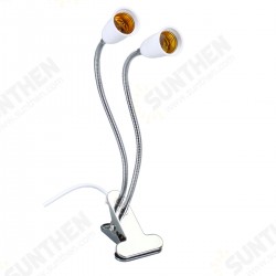 30CM Adjustable Dual Head Clip Lampholder Bulb Adapter with On/off Switch for E27 LED Grow Light 30CM Adjustable Dual Head Clip Lampholder Bulb Adapter with On/off Switch for E27 LED Grow Light