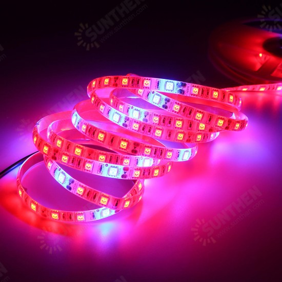 3M SMD5050 Red:Blue 5:1 Full Spectrum LED Grow Strip Hydroponic Plant Light Kit+Power Adapter DC12V