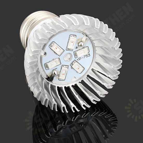 3W E27 4 Red 2 Blue Grow LED Convex Mirror Bulb Greenhouse Plant Seedling Growth Light