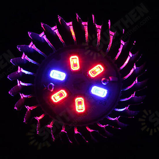 3W E27 4 Red 2 Blue Grow LED Convex Mirror Bulb Greenhouse Plant Seedling Growth Light