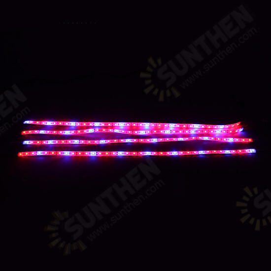 4 Pcs 20W 36 LED Grow Light Strip Red:Blue 4:1 Waterproof LED Plant Light EU/US Plug AC100-240V