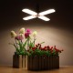 50W 2835 Deformable Full Spectrum Four-Leaf E27 LED Grow Light Bulb With Hanging Lamp Holder Wire AC110-265V