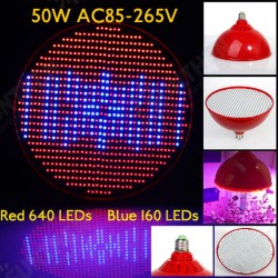 50W E27 640 Red 160 Blue Garden Red Plant Growth LED Bulb Greenhouse Plant Seedling Light 50W E27 640 Red 160 Blue Garden Red Plant Growth LED Bulb Greenhouse Plant Seedling Light