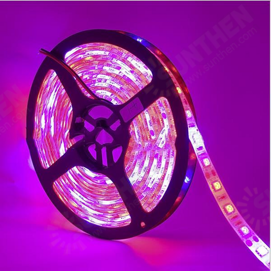 5M 3:1/4:1/5:1 Red:Blue 5050SMD 300LED Non-waterproof Hydroponic Plant Grow Strip Light DC12V