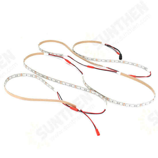 5PCS 50CM 5050 Waterproof LED Grow Light Strip Lamp+ Power Adpater for Veg Flower Plant DC12V