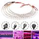 5PCS 50CM 5050 Waterproof LED Grow Light Strip Lamp+ Power Adpater for Veg Flower Plant DC12V