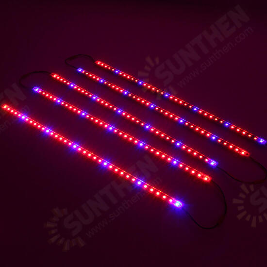 5PCS 50CM SMD5050 Red:Blue 5:1 Grow Plant LED Strip Light with Connector for Greenhouse DC12V