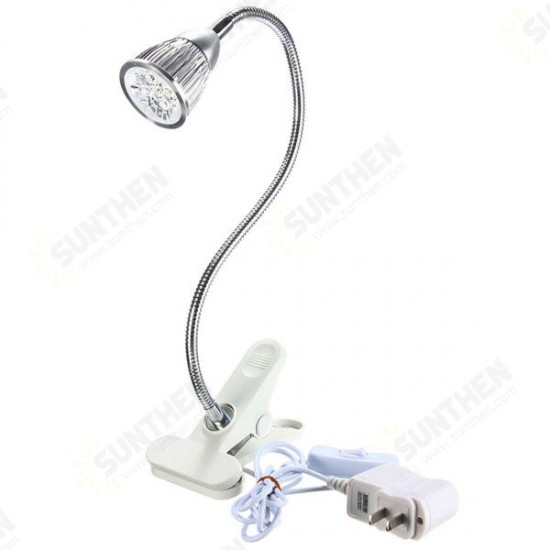 5W 220V Desktop Clip Flexible Neck 5 LED Plant Grow Light for Home Office Garden Greenhouse