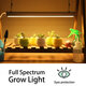 96LED Plant Grow Light Full Spectrum Dual Tube Hanging Lamp Greenhouse Vegetable