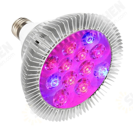 9W 12 LED E27 Red Blue Grow Lamp for Hydroponics Flowers Plants Vegetables