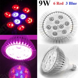 9W E27 6 Red 3 Blue Garden Plant Grow LED Bulb Greenhouse Plant Seedling Growth Light 9W E27 6 Red 3 Blue Garden Plant Grow LED Bulb Greenhouse Plant Seedling Growth Light