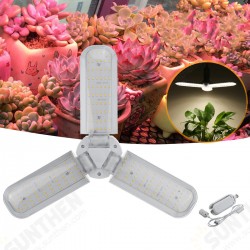 AC110-265V E27 40W 2835 Three-Leaf LED Grow Light Full Spectrum Hydroponic Lamp with Hanging Holder for Plant AC110-265V E27 40W 2835 Three-Leaf LED Grow Light Full Spectrum Hydroponic Lamp with Hanging Holder for Plant