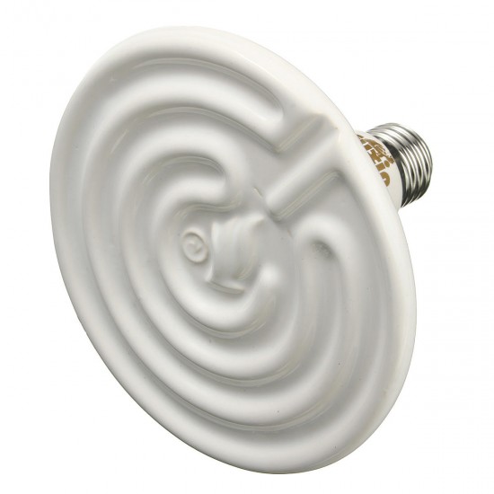 Diameter125MM White Infrared Ceramic Emitter Heat Light Lamp Bulb For Reptile Pets Brooder AC110V