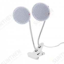 Dual Heads 20W LED Plant Grow Light with Lamp Holder Clip For Home Indoor Vegetable Flowers AC85-265V Dual Heads 20W LED Plant Grow Light with Lamp Holder Clip For Home Indoor Vegetable Flowers AC85-265V