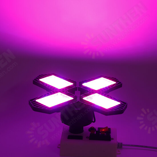 E26/E27 132LED Grow Light 2835 Full Spectrum 4 Blades Hydroponic Plant Veg Flower Lamp AC85-265V