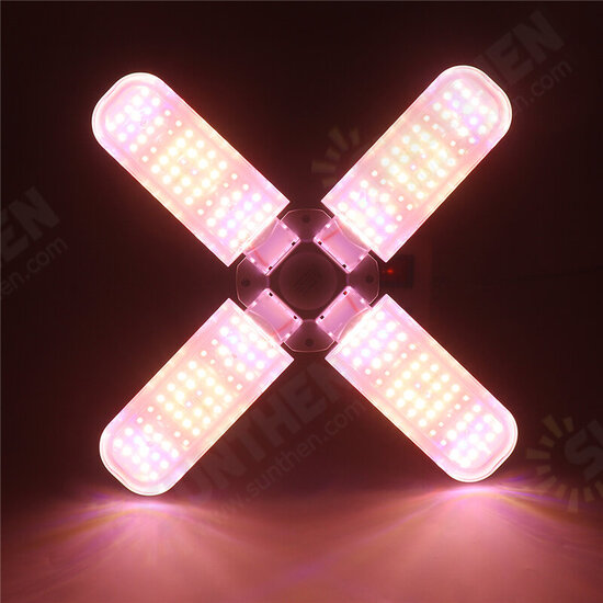 E27 2/3/4 Blades Full Spectrum LED Grow Light Bulb Folding Hydroponic Indoor Plants Growing Lamp 85-265V