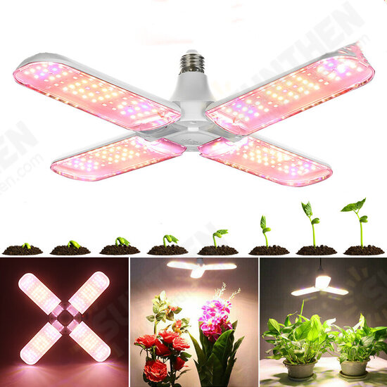 E27 2/3/4 Blades Full Spectrum LED Grow Light Bulb Folding Hydroponic Indoor Plants Growing Lamp 85-265V