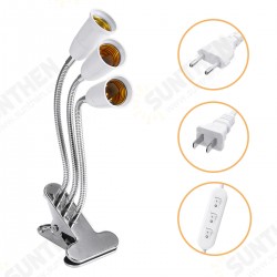 E27 Three Heads Bulb Adapter Lampholder Socket Clip With Switch for Grow Plant Light Bulb E27 Three Heads Bulb Adapter Lampholder Socket Clip With Switch for Grow Plant Light Bulb