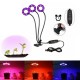 USB 18W 3Heads Clip-on Grow Light Dimmable Timing Plant Lamp for Indoor Flower DC5V