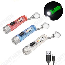 M300 GITD-Green Self-luminous 400LM 6500K EDC Keychain Flashlight with RGB Sidelight, Magnetic Tail Repair Work Lamp Type-C Rechargeable Mini UV Flashlight M300 GITD-Green Self-luminous 400LM 6500K EDC Keychain Flashlight with RGB Sidelight, Magnetic Tail Repair Work Lamp Type-C Rechargeable Mini UV Flashlight