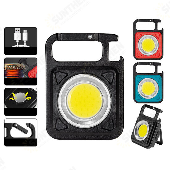 3-in-1 500 lumen Mini Keychain Light+ Bottle Opener Magnetic Attraction Type-C Charing Mini EDC Work Lamp With Hook & Adjustable Stand 3-in-1 500 lumen Mini Keychain Light+ Bottle Opener Magnetic Attraction Type-C Charing Mini EDC Work Lamp With Hook & Adjustable Stand