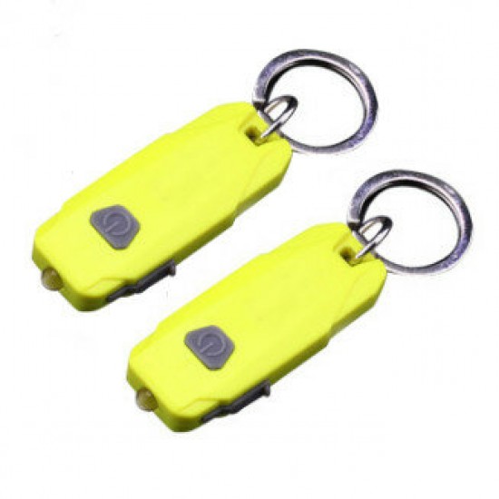2 Pack Mini Led Lights, Portable USB Rechargeable Ultra Bright Keychain Flashlight with 2 Level Brightness Key Ring Torch