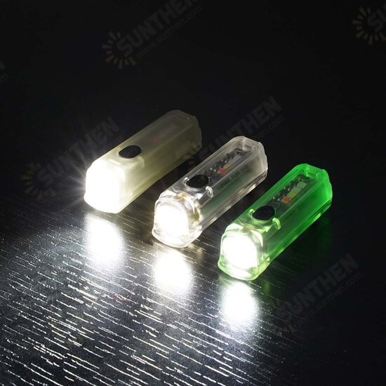 M600 LH351B LED Keychain Flashlight With RGB Color Light & Clip Strong Light Type-C Rechargeable EDC Mini Torch Portable Clip Lamp