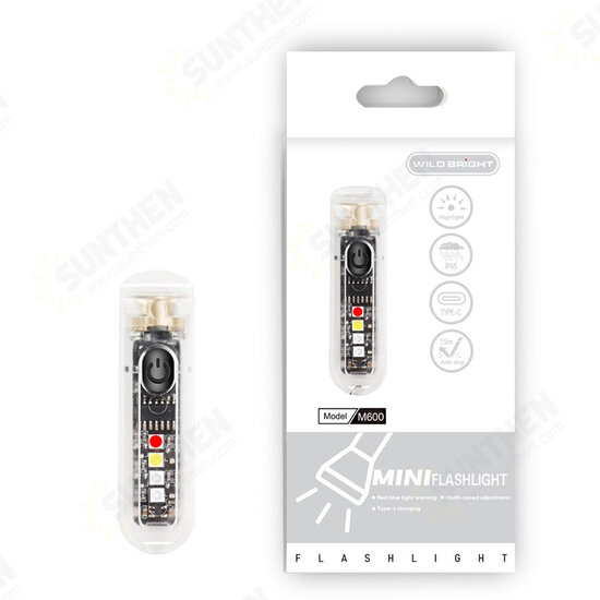 M600 LH351B LED Keychain Flashlight With RGB Color Light & Clip Strong Light Type-C Rechargeable EDC Mini Torch Portable Clip Lamp M600 LH351B LED Keychain Flashlight With RGB Color Light & Clip Strong Light Type-C Rechargeable EDC Mini Torch Portable Clip Lamp